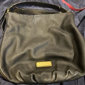 Marc by Marc Jacobs black pebble leather Hobo